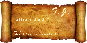 Teltsch Jenő névjegykártya